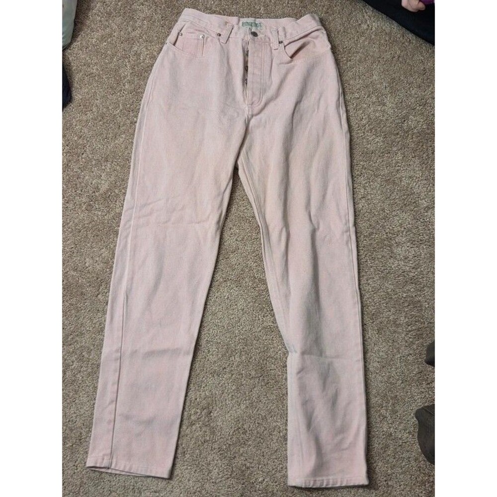RARE Women's Vintage 1980s Banana Republic pink button fly jeans size 10